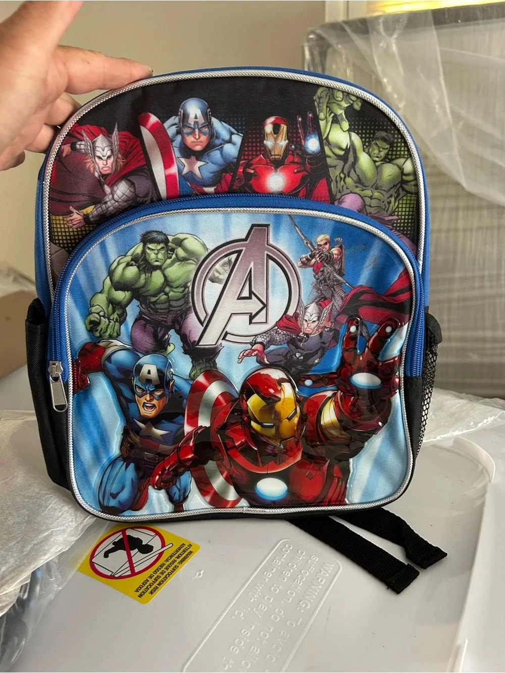 Marvel Avengers Kids Backpack - Blue Black Red